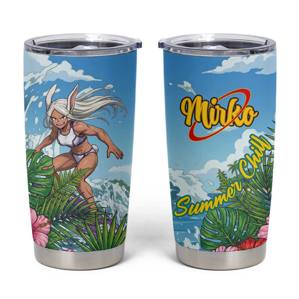 Mirko Summer Chill Tumbler Cup Tropical Anime Surfing Power