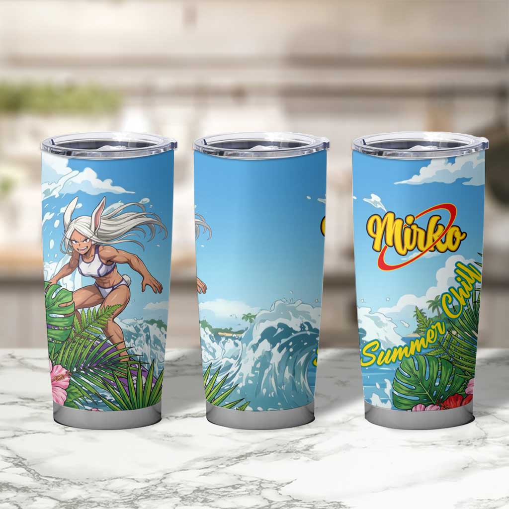 Mirko Summer Chill Tumbler Cup Tropical Anime Surfing Power