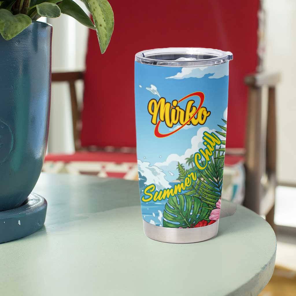 Mirko Summer Chill Tumbler Cup Tropical Anime Surfing Power