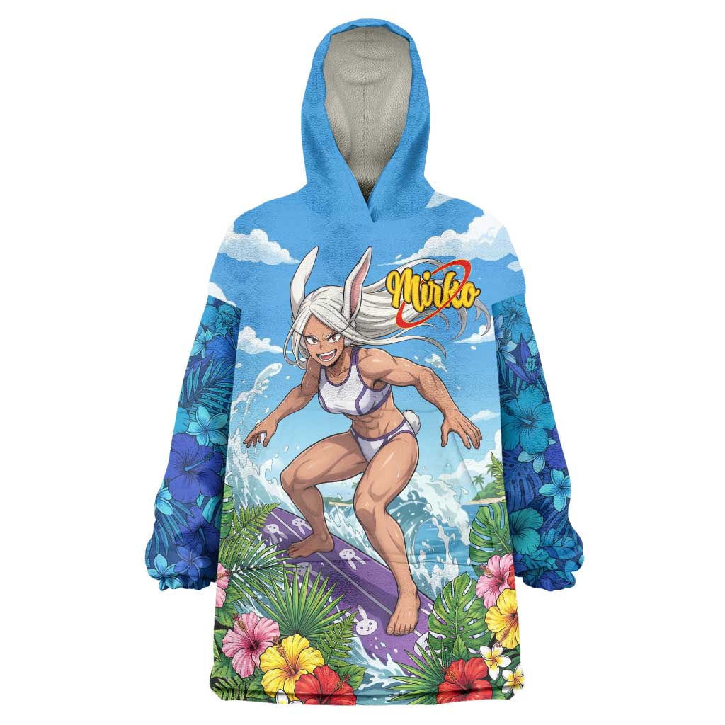 Mirko Summer Chill Wearable Blanket Hoodie Tropical Anime Surfing Power