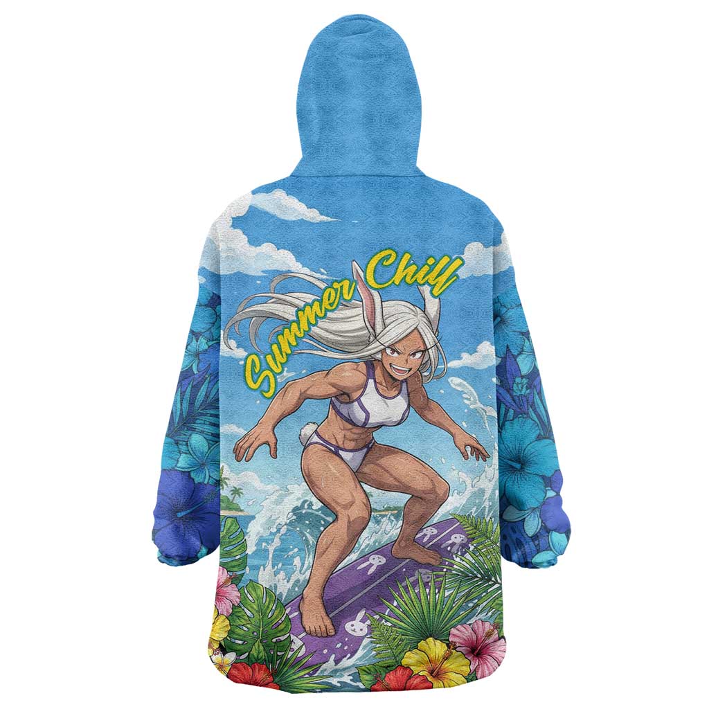 Mirko Summer Chill Wearable Blanket Hoodie Tropical Anime Surfing Power