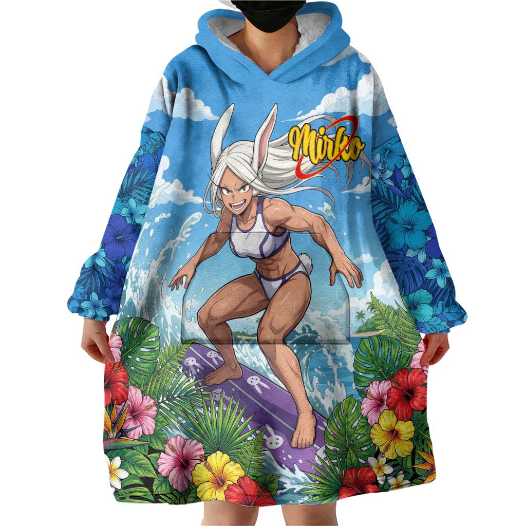 Mirko Summer Chill Wearable Blanket Hoodie Tropical Anime Surfing Power