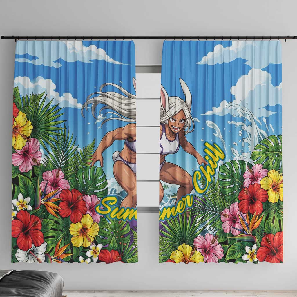 Mirko Summer Chill Window Curtain Tropical Anime Surfing Power