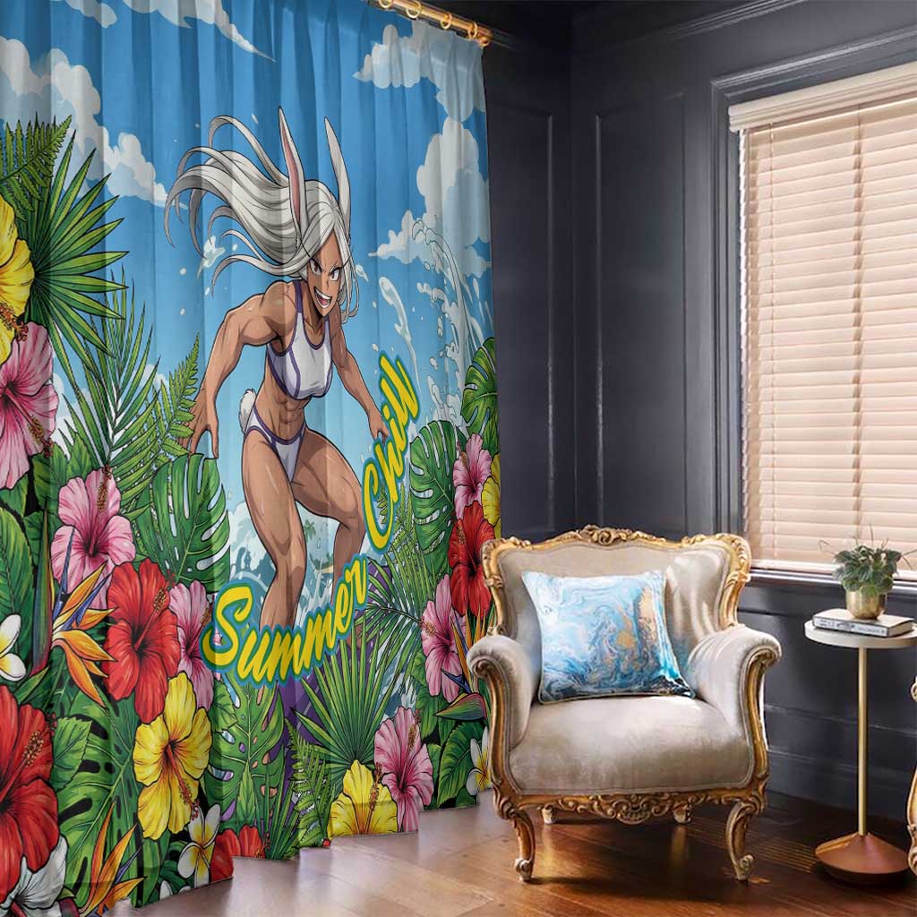 Mirko Summer Chill Window Curtain Tropical Anime Surfing Power