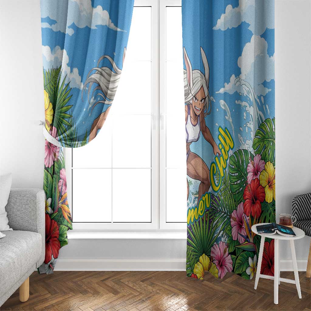 Mirko Summer Chill Window Curtain Tropical Anime Surfing Power