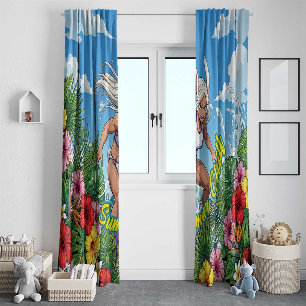 Mirko Summer Chill Window Curtain Tropical Anime Surfing Power