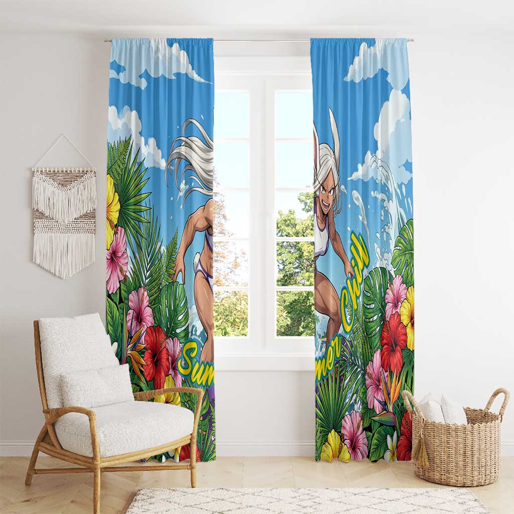 Mirko Summer Chill Window Curtain Tropical Anime Surfing Power