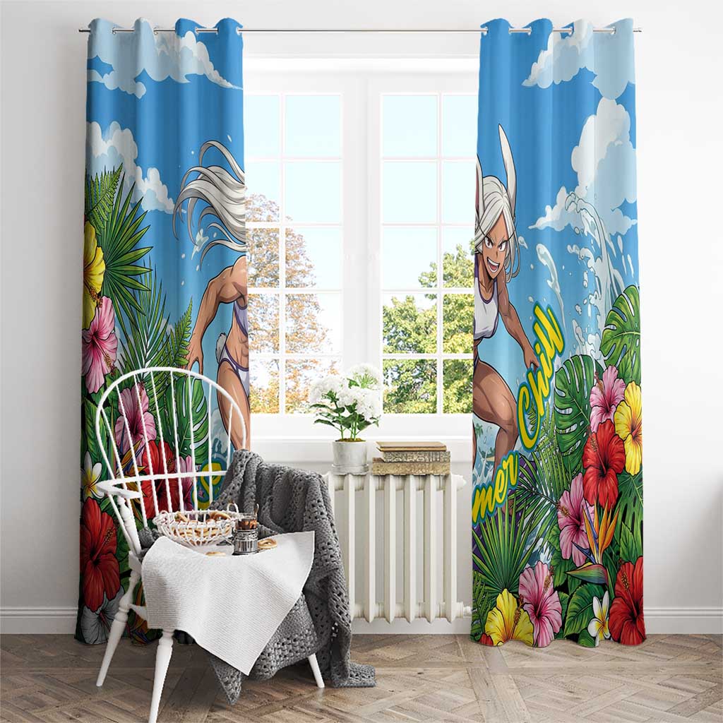 Mirko Summer Chill Window Curtain Tropical Anime Surfing Power