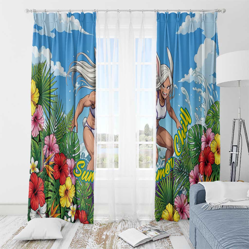 Mirko Summer Chill Window Curtain Tropical Anime Surfing Power
