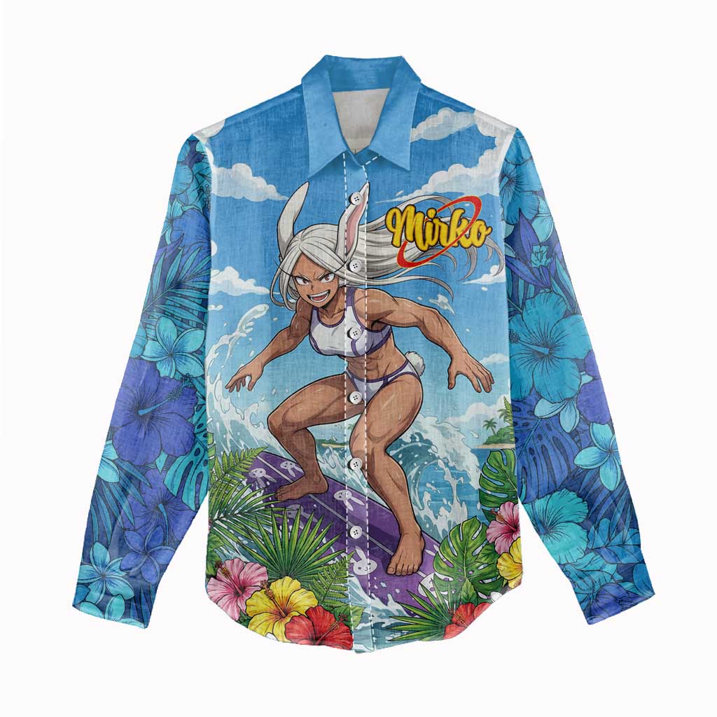 Mirko Summer Chill Women Casual Shirt Tropical Anime Surfing Power