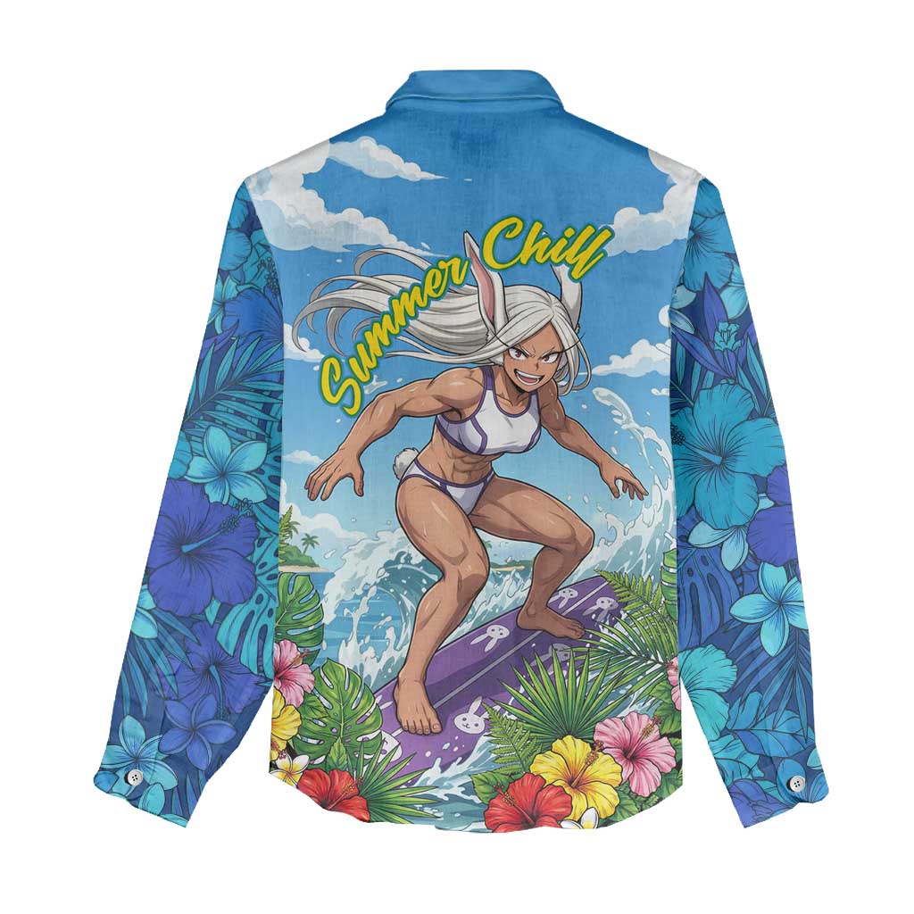 Mirko Summer Chill Women Casual Shirt Tropical Anime Surfing Power