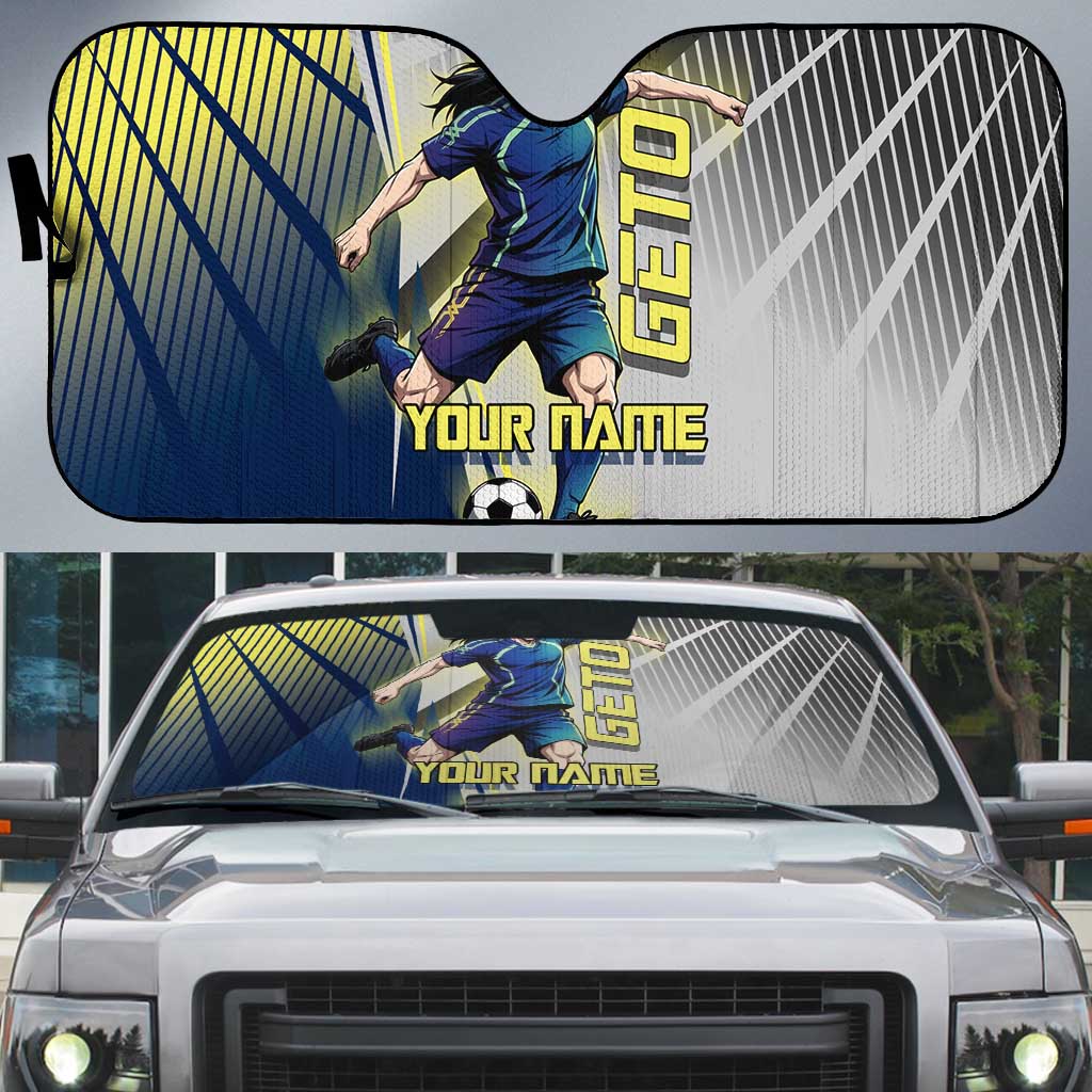 Personalized Geto Suguru Auto Sun Shade Anime Soccer Action Illustration Art