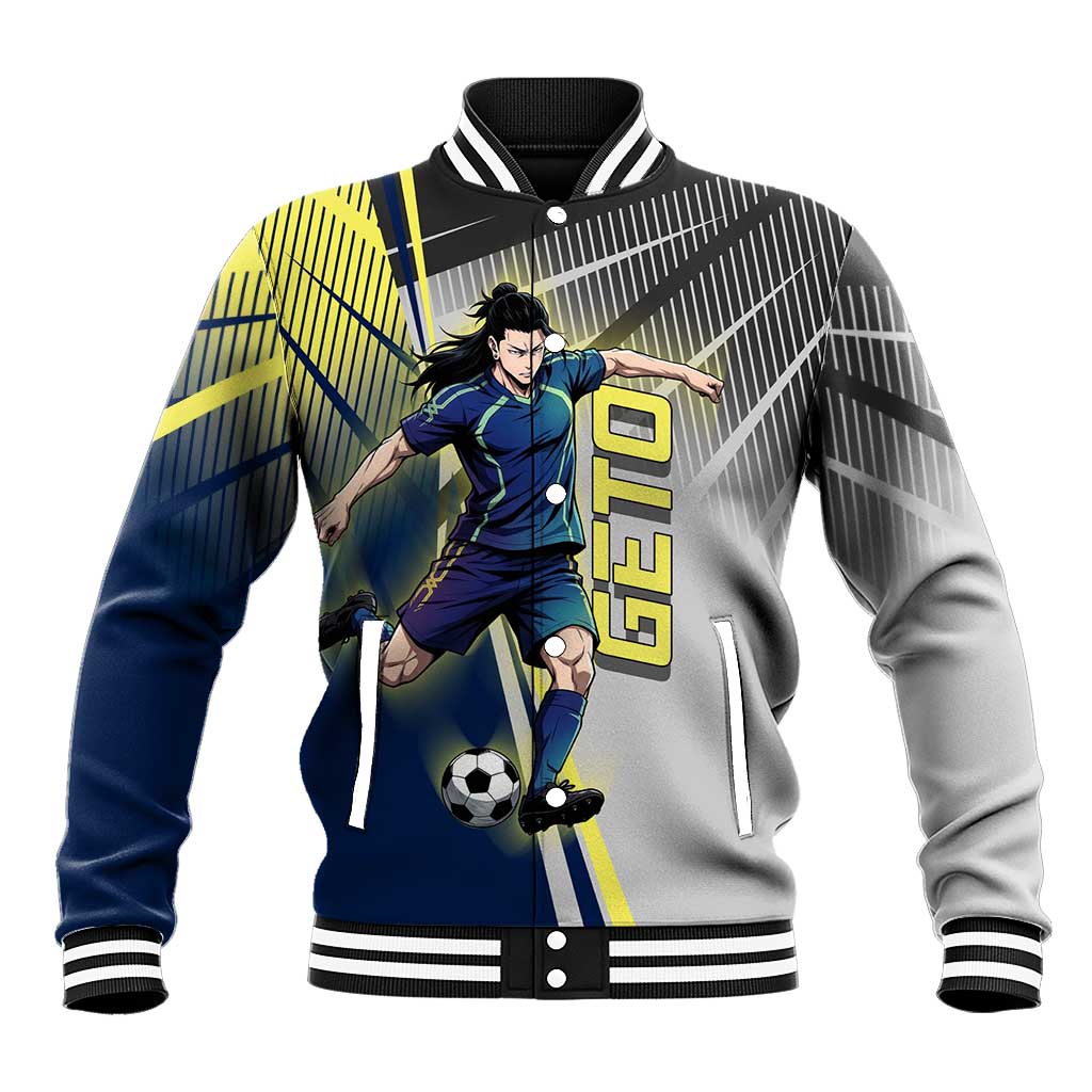 Personalized Geto Suguru Baseball Jacket Anime Soccer Action Illustration Art