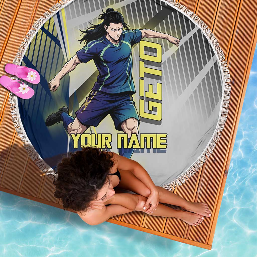 Personalized Geto Suguru Beach Blanket Anime Soccer Action Illustration Art