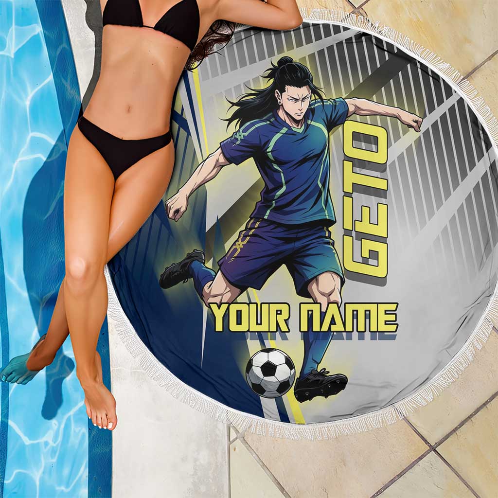 Personalized Geto Suguru Beach Blanket Anime Soccer Action Illustration Art