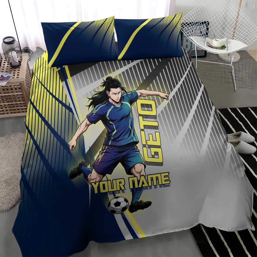 Personalized Geto Suguru Bedding Set Anime Soccer Action Illustration Art