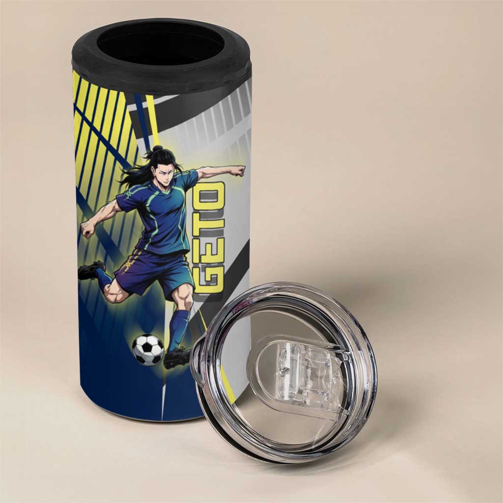 Personalized Geto Suguru 4 in 1 Can Cooler Tumbler Anime Soccer Action Illustration Art