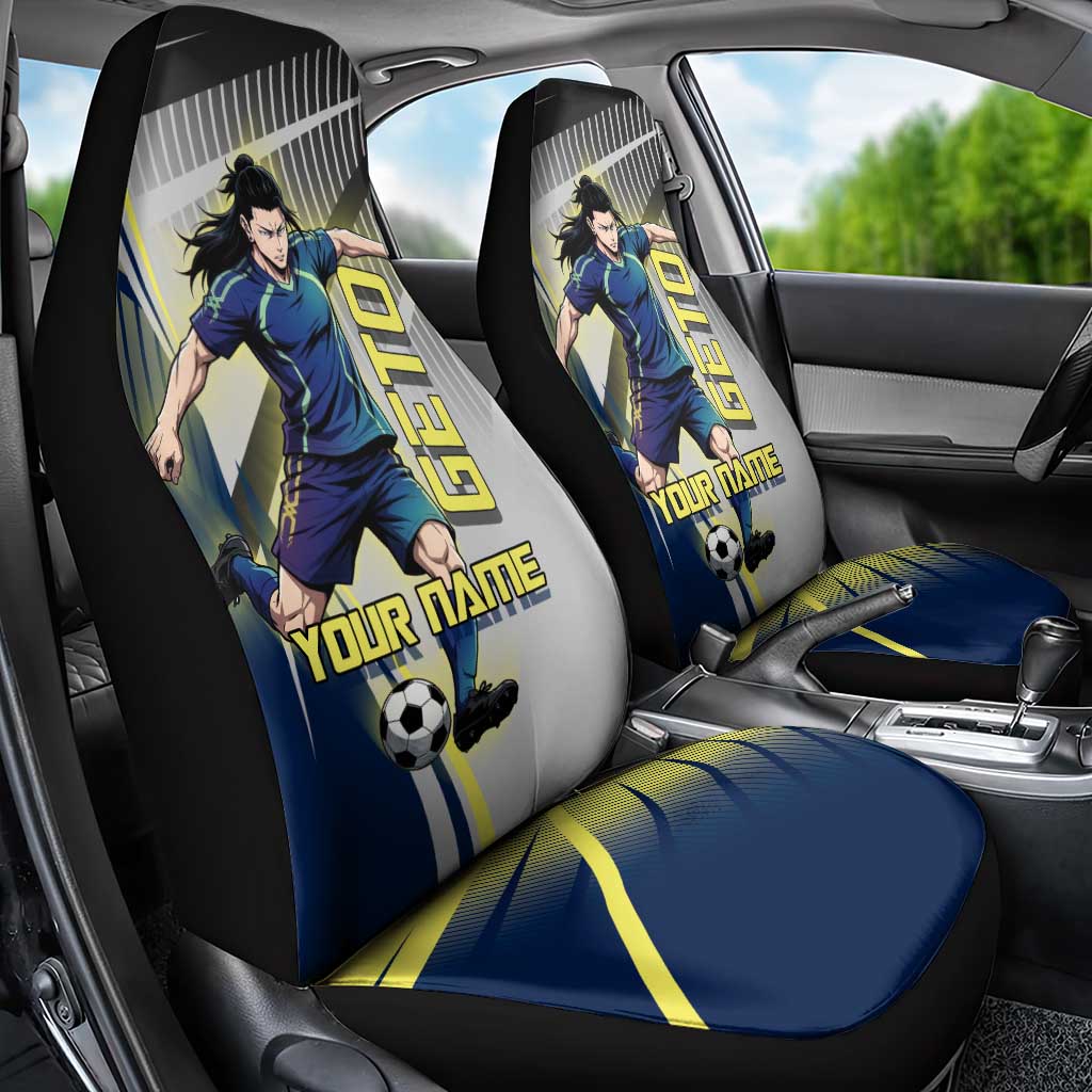 Personalized Geto Suguru Car Seat Cover Anime Soccer Action Illustration Art