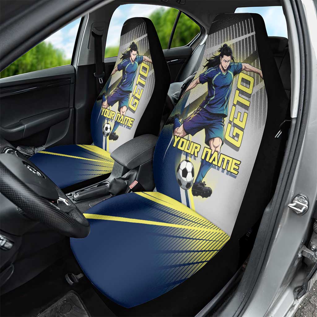 Personalized Geto Suguru Car Seat Cover Anime Soccer Action Illustration Art
