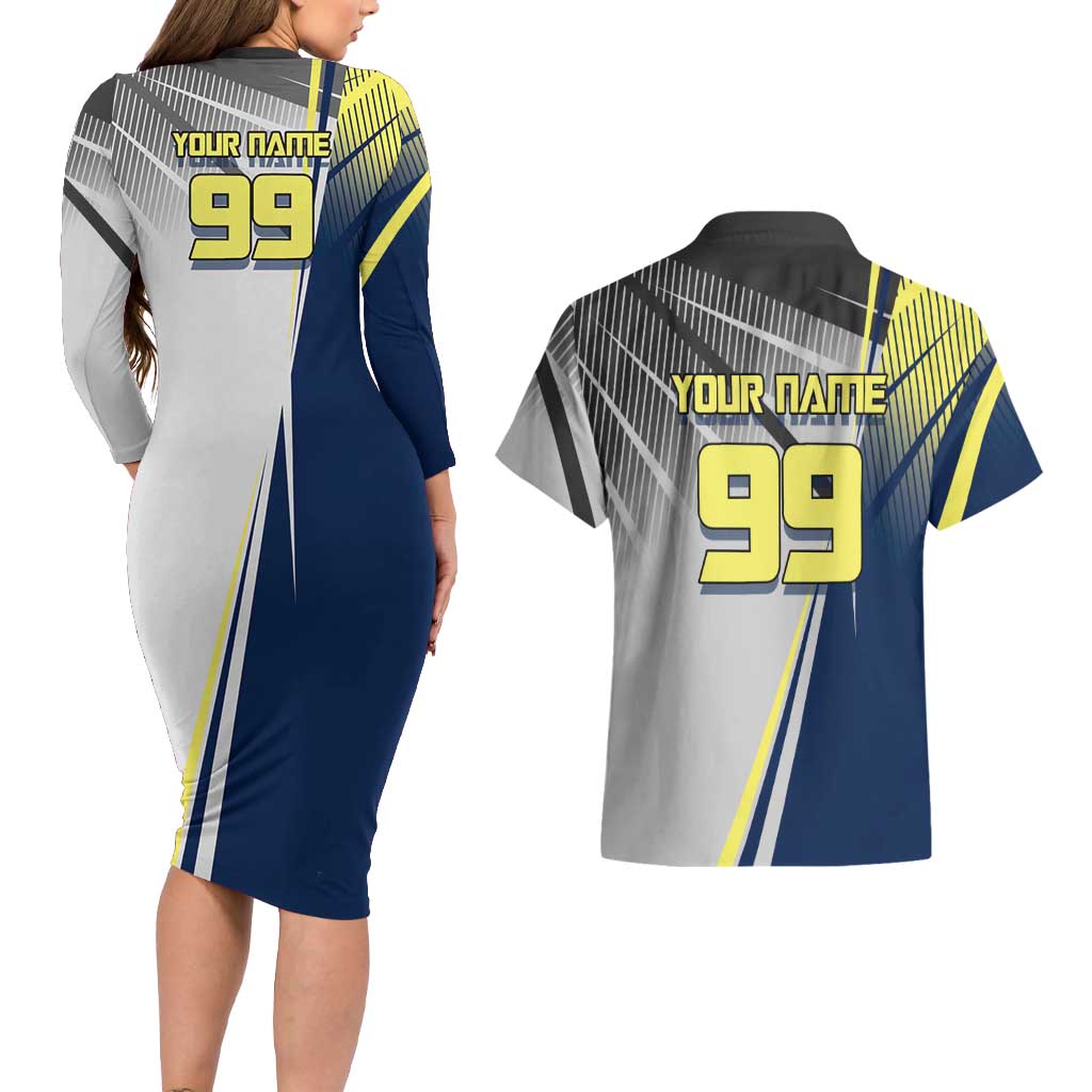 Personalized Geto Suguru Couples Matching Long Sleeve Bodycon Dress and Hawaiian Shirt Anime Soccer Action Illustration Art