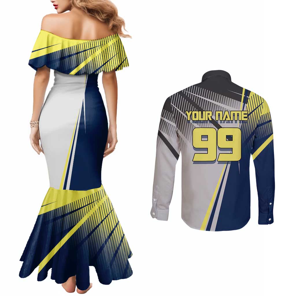 Personalized Geto Suguru Couples Matching Mermaid Dress and Long Sleeve Button Shirt Anime Soccer Action Illustration Art