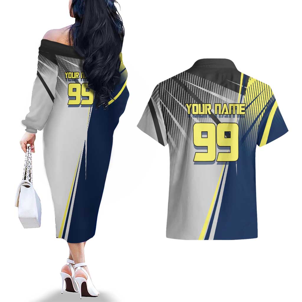 Personalized Geto Suguru Couples Matching Off The Shoulder Long Sleeve Dress and Hawaiian Shirt Anime Soccer Action Illustration Art