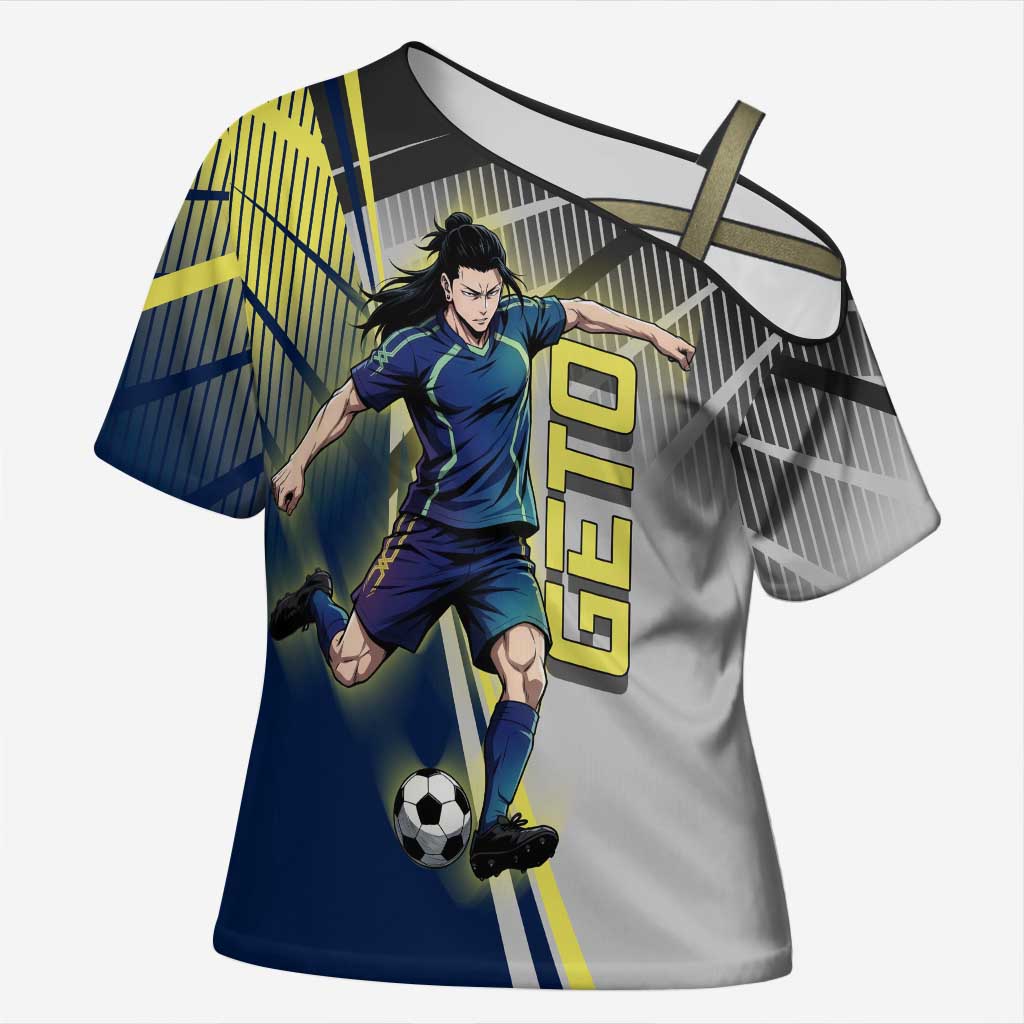 Personalized Geto Suguru Cross Shoulder Shirt Anime Soccer Action Illustration Art