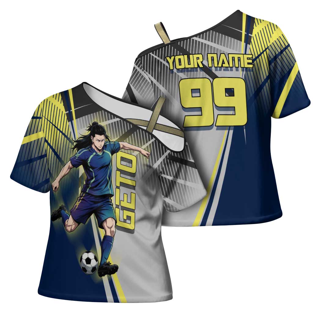 Personalized Geto Suguru Cross Shoulder Shirt Anime Soccer Action Illustration Art