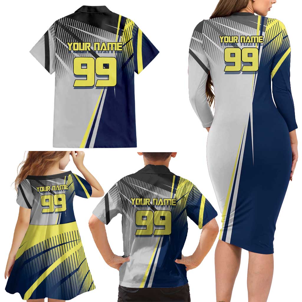 Personalized Geto Suguru Family Matching Long Sleeve Bodycon Dress and Hawaiian Shirt Anime Soccer Action Illustration Art