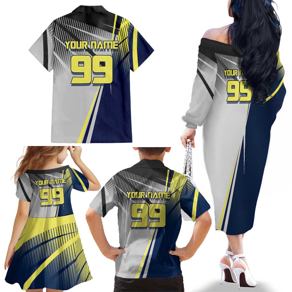 Personalized Geto Suguru Family Matching Off The Shoulder Long Sleeve Dress and Hawaiian Shirt Anime Soccer Action Illustration Art