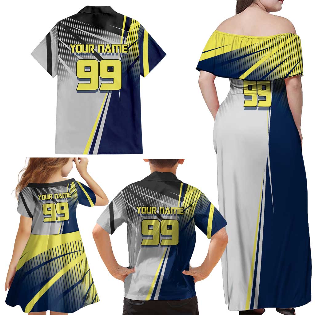 Personalized Geto Suguru Family Matching Off Shoulder Maxi Dress and Hawaiian Shirt Anime Soccer Action Illustration Art