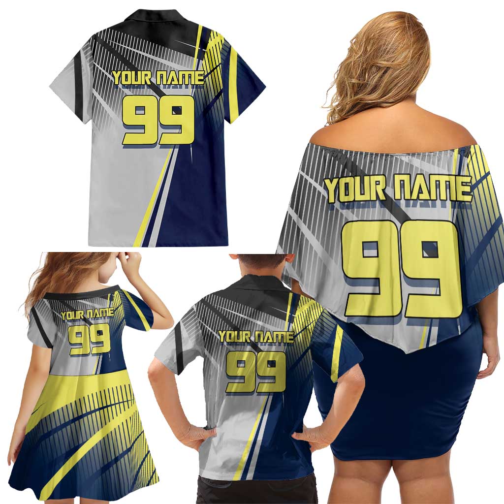 Personalized Geto Suguru Family Matching Off Shoulder Short Dress and Hawaiian Shirt Anime Soccer Action Illustration Art