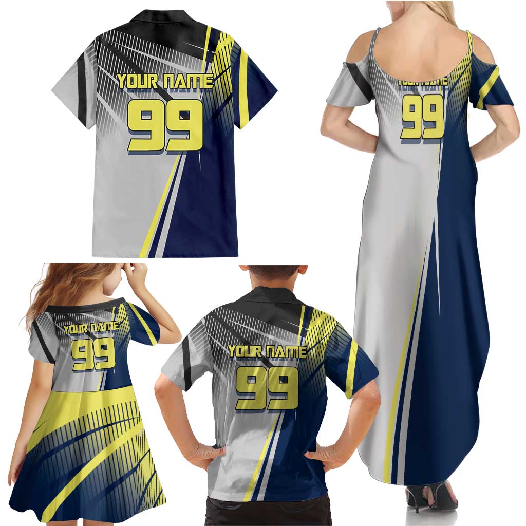 Personalized Geto Suguru Family Matching Summer Maxi Dress and Hawaiian Shirt Anime Soccer Action Illustration Art
