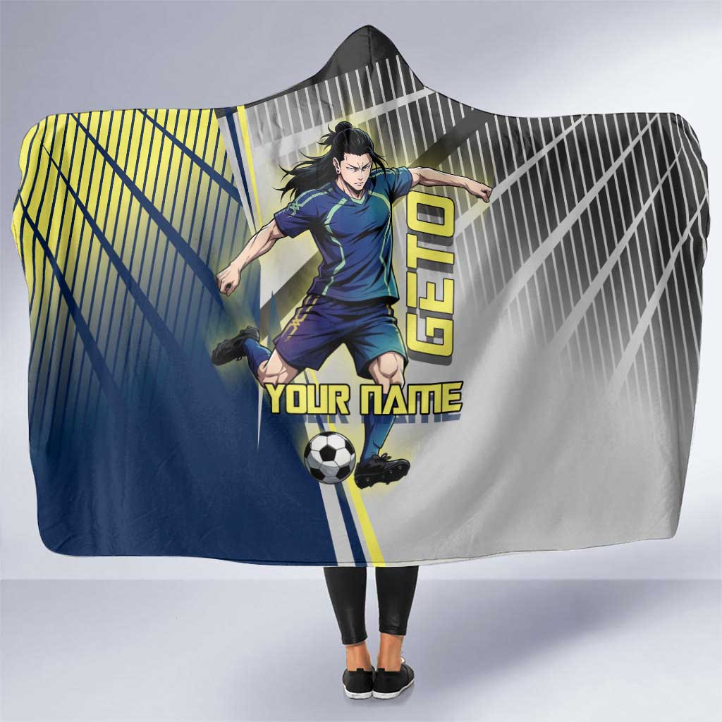 Personalized Geto Suguru Hooded Blanket Anime Soccer Action Illustration Art