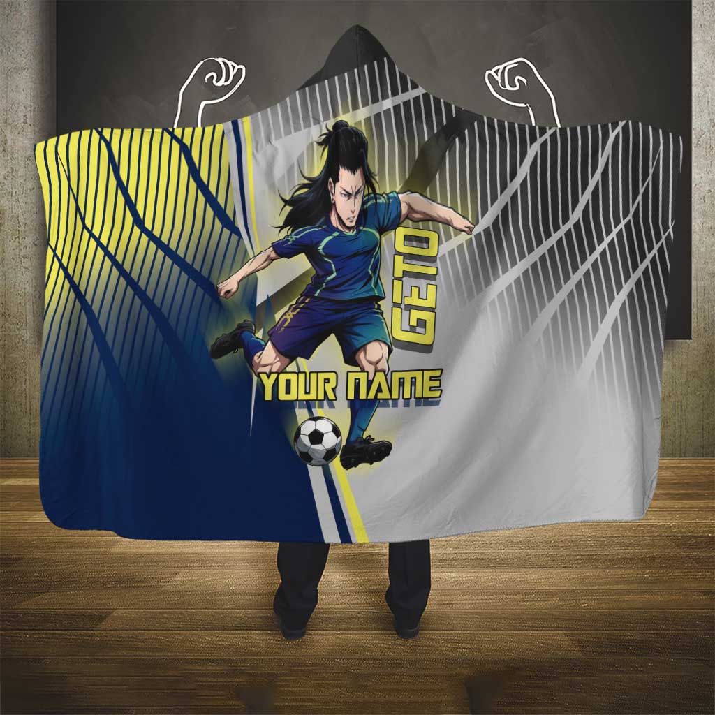 Personalized Geto Suguru Hooded Blanket Anime Soccer Action Illustration Art