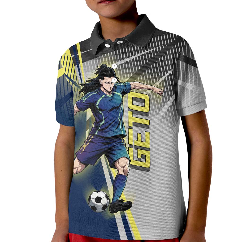 Personalized Geto Suguru Kid Polo Shirt Anime Soccer Action Illustration Art