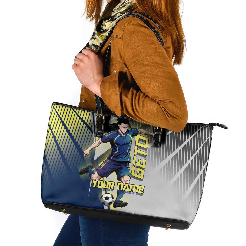 Personalized Geto Suguru Leather Tote Bag Anime Soccer Action Illustration Art