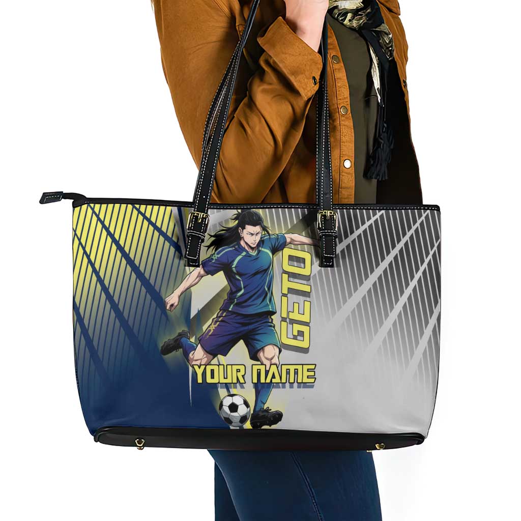 Personalized Geto Suguru Leather Tote Bag Anime Soccer Action Illustration Art