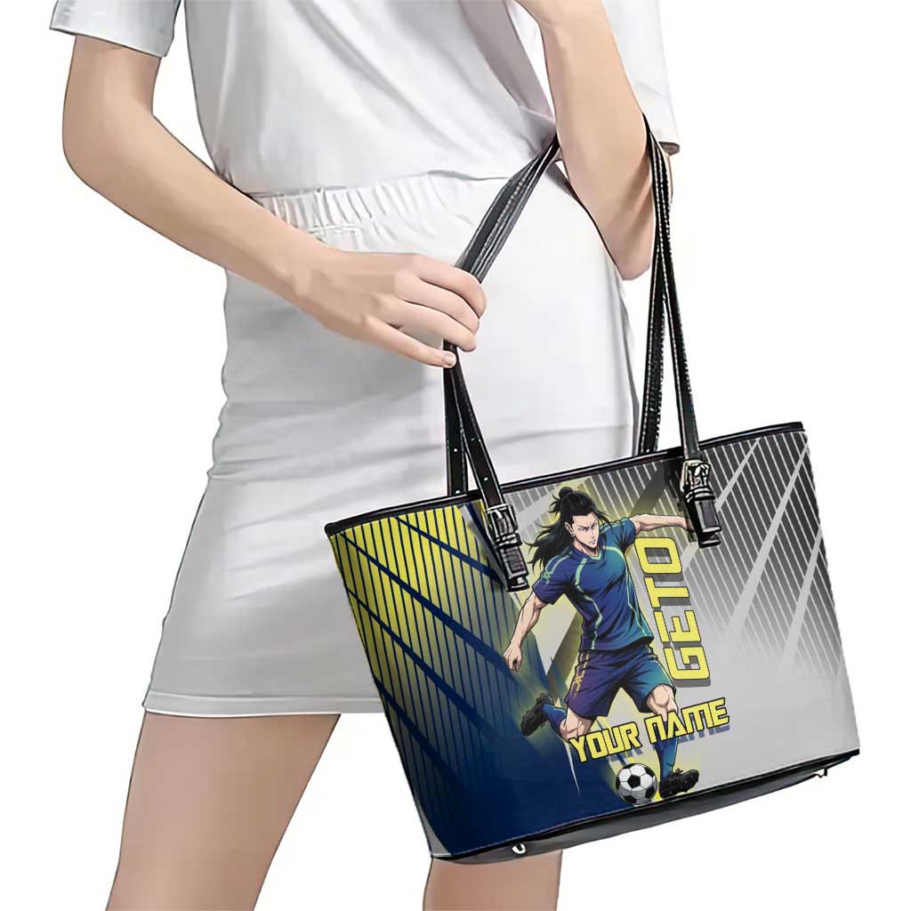 Personalized Geto Suguru Leather Tote Bag Anime Soccer Action Illustration Art