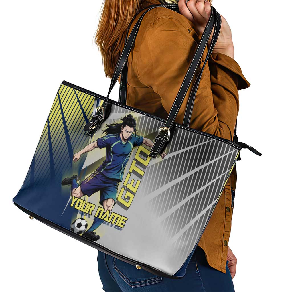 Personalized Geto Suguru Leather Tote Bag Anime Soccer Action Illustration Art
