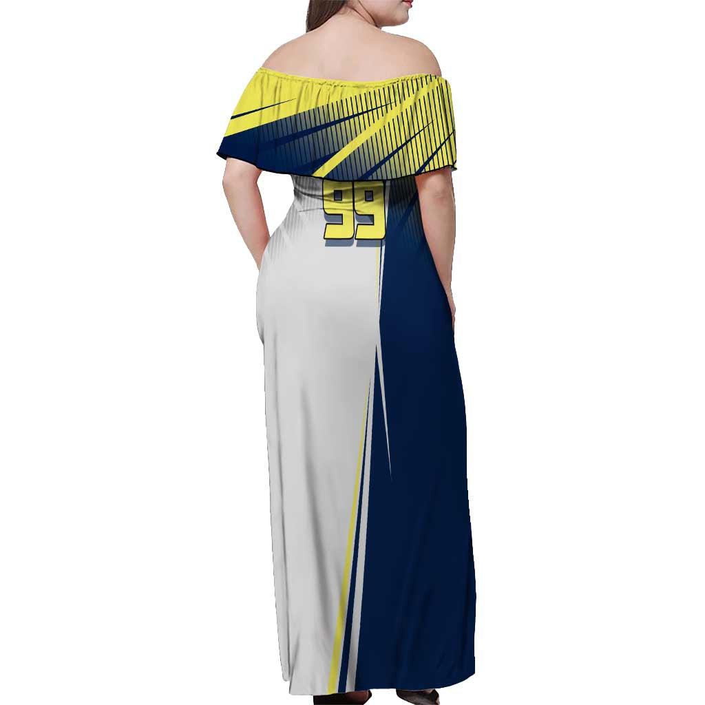 Personalized Geto Suguru Off Shoulder Maxi Dress Anime Soccer Action Illustration Art