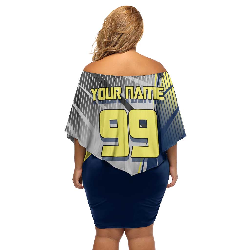 Personalized Geto Suguru Off Shoulder Short Dress Anime Soccer Action Illustration Art