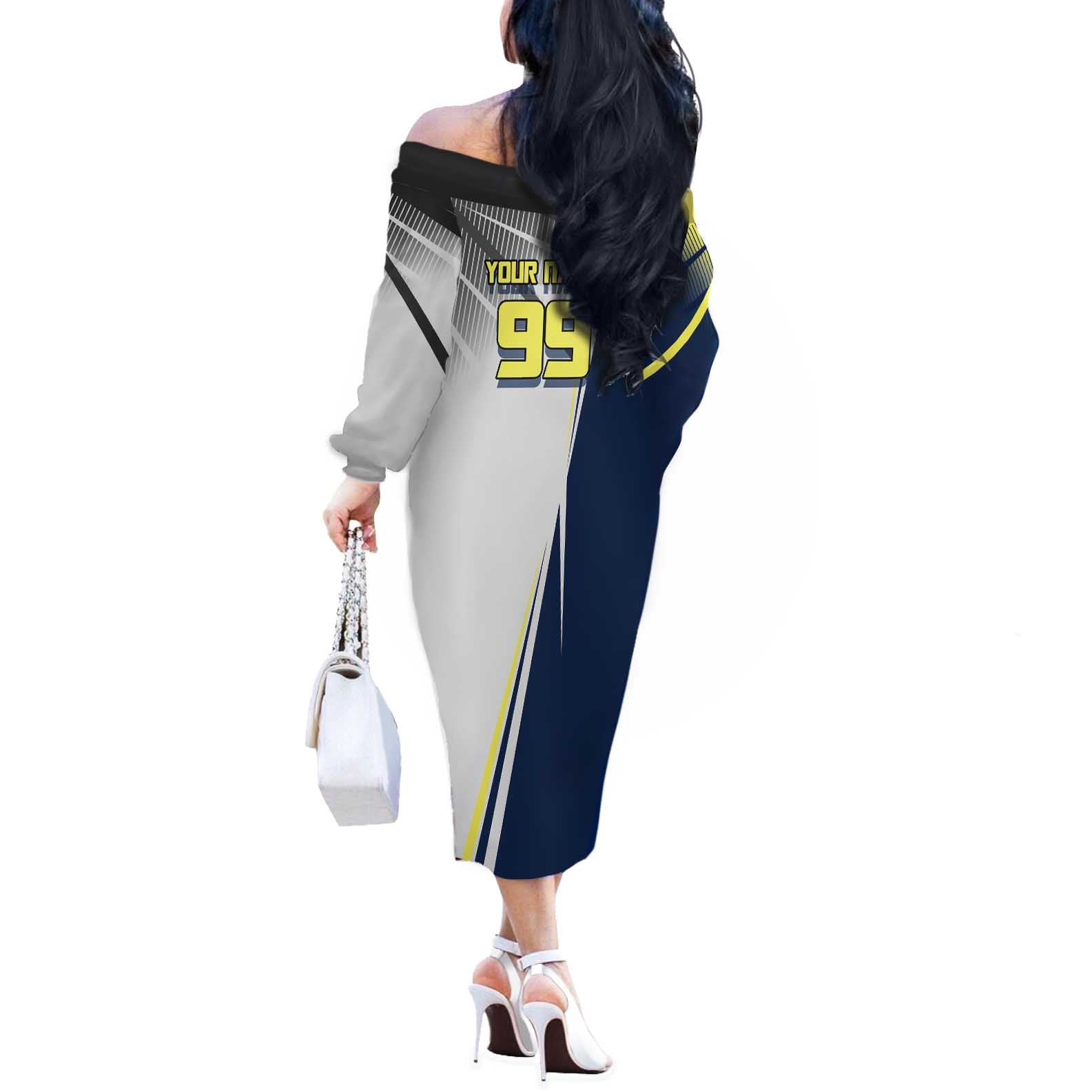 Personalized Geto Suguru Off The Shoulder Long Sleeve Dress Anime Soccer Action Illustration Art