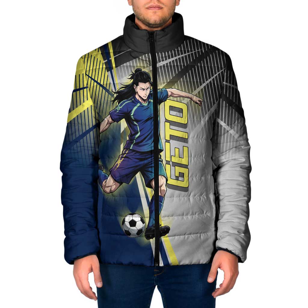 Personalized Geto Suguru Padded Jacket Anime Soccer Action Illustration Art
