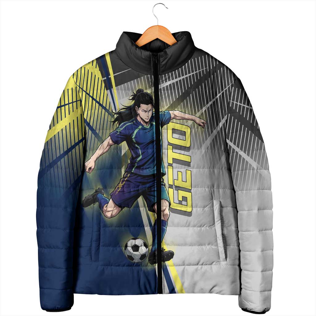 Personalized Geto Suguru Padded Jacket Anime Soccer Action Illustration Art