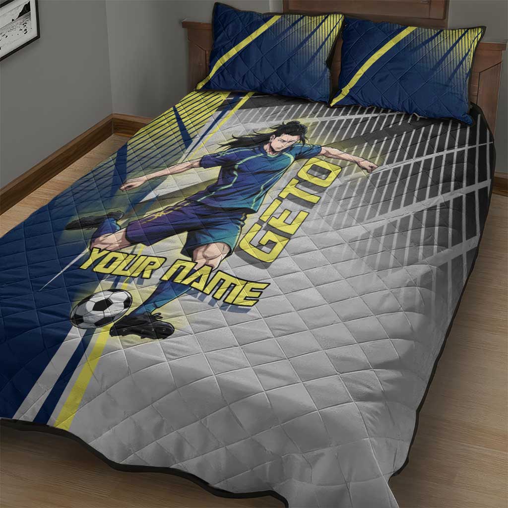 Personalized Geto Suguru Quilt Bed Set Anime Soccer Action Illustration Art