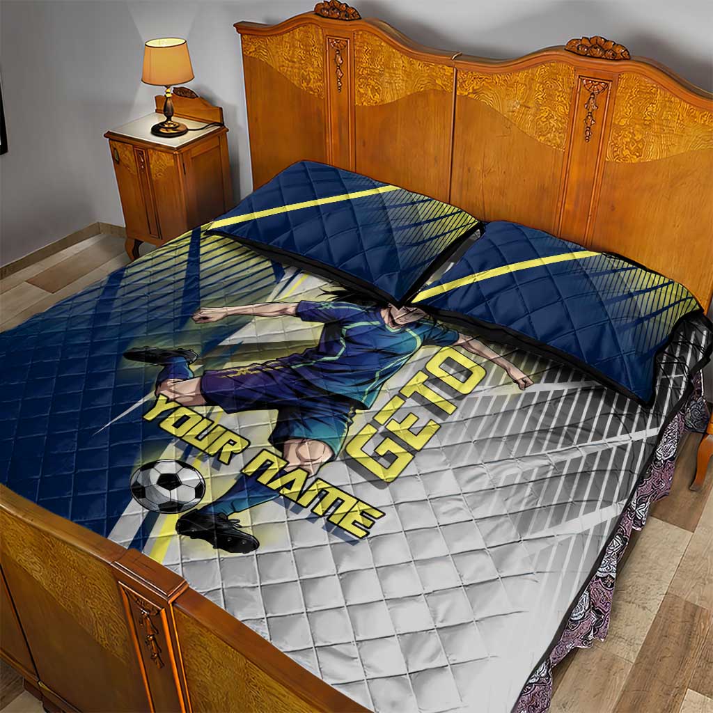 Personalized Geto Suguru Quilt Bed Set Anime Soccer Action Illustration Art