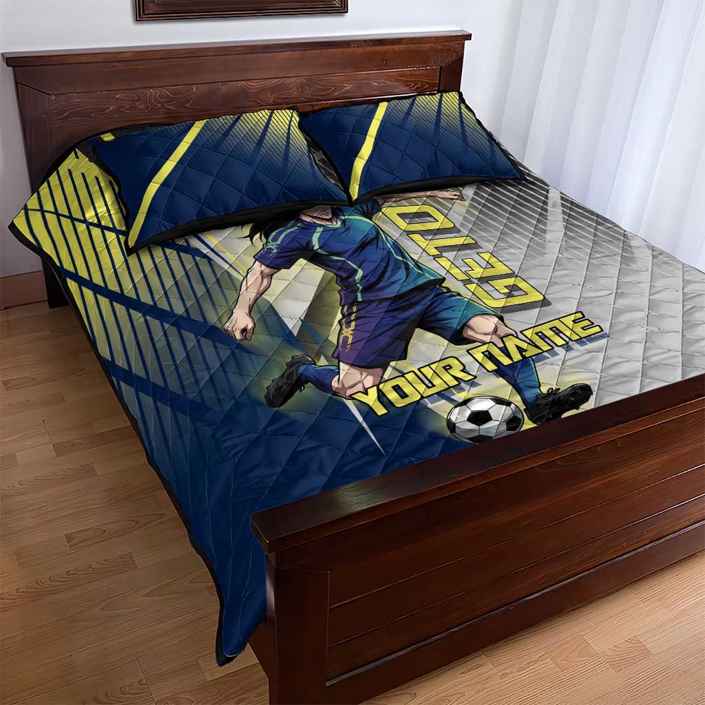 Personalized Geto Suguru Quilt Bed Set Anime Soccer Action Illustration Art