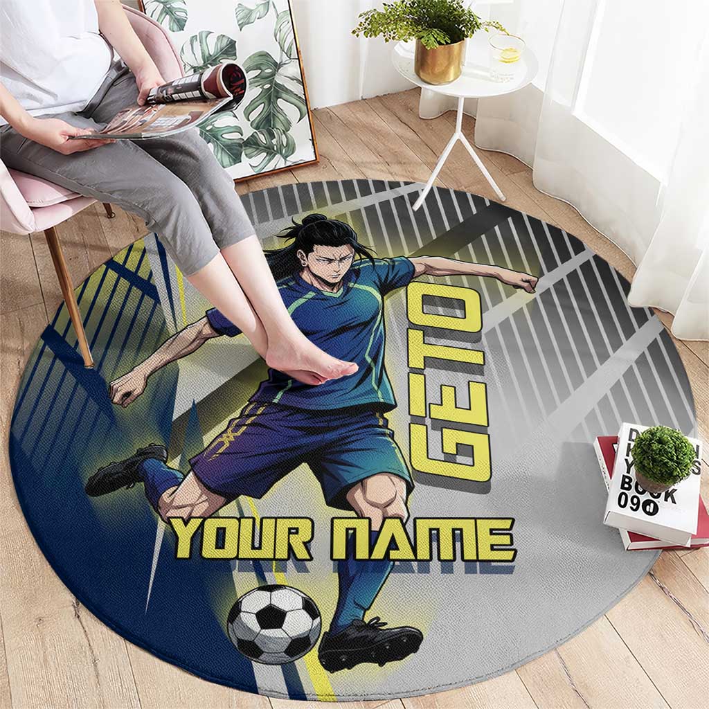 Personalized Geto Suguru Round Carpet Anime Soccer Action Illustration Art