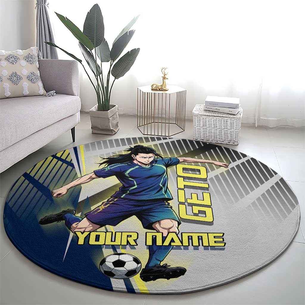 Personalized Geto Suguru Round Carpet Anime Soccer Action Illustration Art